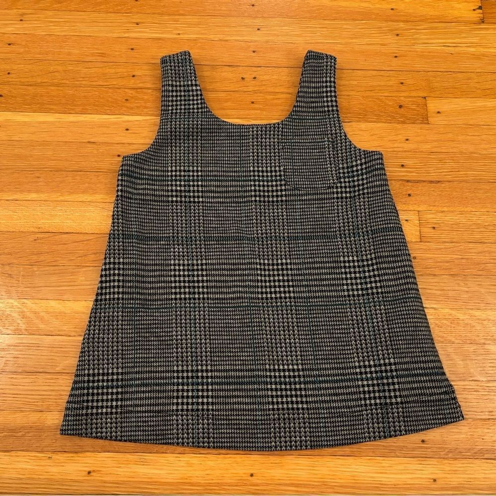 Old Navy black grey plaid sleeveless dress